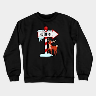 Christmas quotes with reinder design Crewneck Sweatshirt